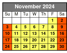 50 Minutes Rides November Schedule