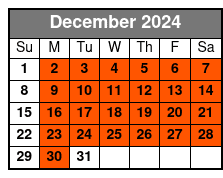 6:30pm December Schedule