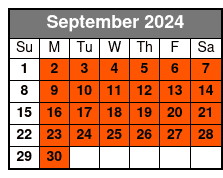 4:30 Pm September Schedule