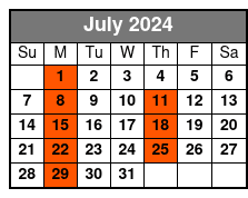 Español Tour July Schedule