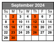 Español Tour September Schedule