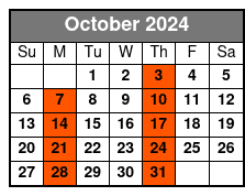 Español Tour October Schedule