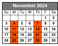 Español Tour November Schedule