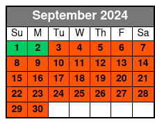 Edge Observation Deck - General Admission September Schedule