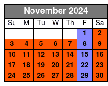 1 - Hour Tour November Schedule