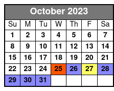 Central Park Pedicab Guided Tours October Schedule