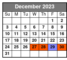 Central Park Pedicab Guided Tours December Schedule