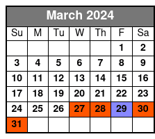 Central Park Pedicab Guided Tours March Schedule