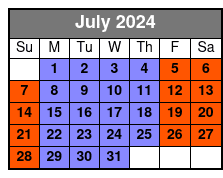 Statue of Liberty Express July Schedule
