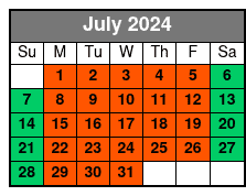 Central Park Short Tour-25 Min July Schedule