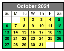 Central Park Short Tour-25 Min October Schedule