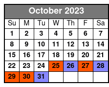 New York Contrasts Tour October Schedule
