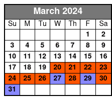 Statue of Liberty&Ellis Island March Schedule