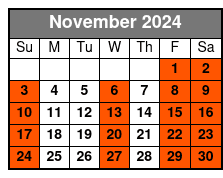 10:30am Departure November Schedule