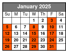 10:30am Departure January Schedule