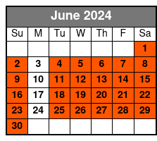 Deluxe 1.5-HOUR Central Park Pedicab Tour June Schedule