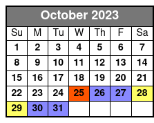 Pedicab Tour Central Park October Schedule