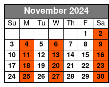 Philadelphia and Amish Tour November Schedule