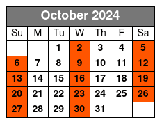 Full Body Swedish Massage October Schedule