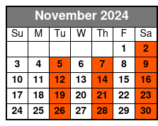 English Tour November Schedule