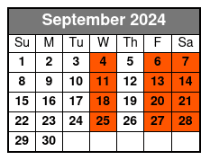Customized Facial September Schedule