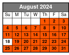 Combination Ticket August Schedule