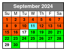 Combination Ticket September Schedule