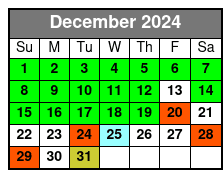 Combination Ticket December Schedule