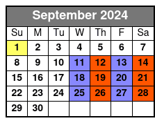 Imaginarium (Show Only) September Schedule