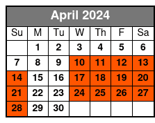 Axe-Throwing April Schedule