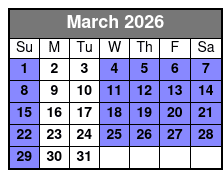 2-Hours of Axe-Throwing March Schedule