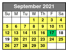 Shared Hot Air Balloon Ride September Schedule