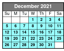 Shared Hot Air Balloon Ride December Schedule