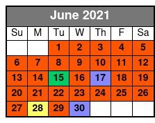 Private Hot Air Balloon Ride June Schedule