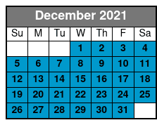 Private Hot Air Balloon Ride December Schedule