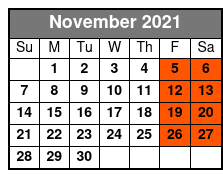 Lancaster: Evening Ghost Tour by Candlelight November Schedule