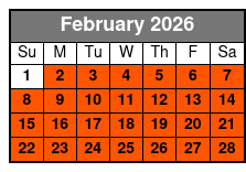 Hershey's Unwrapped Afternoon Ticket February Schedule