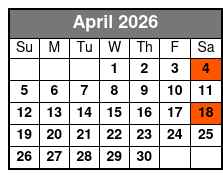 Rise and Dine Food Tour in Vintage Style Trolley April Schedule