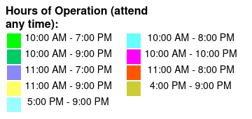 Hersheypark Color Key