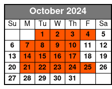 ICONIC Floor Seating October Schedule