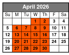 ICONIC Floor Seating April Schedule