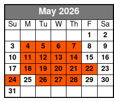 ICONIC Floor Seating May Schedule