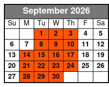 ICONIC Floor Seating September Schedule