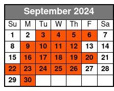 ICONIC Balcony Seating September Schedule