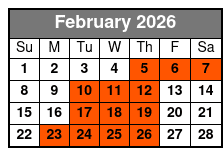 ICONIC Balcony Seating February Schedule