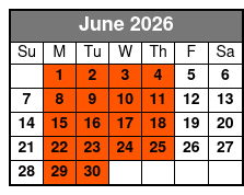 ICONIC Balcony Seating June Schedule