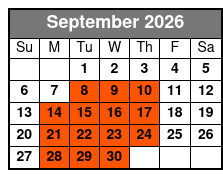 ICONIC Balcony Seating September Schedule