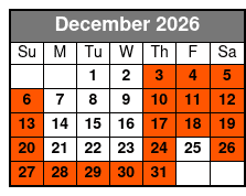 Riga Tony's Murder Mystery Dinner Show December Schedule