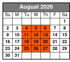 Myrtle Beach Sightseeing Trolley Tours August Schedule