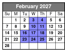 Myrtle Beach Sightseeing Trolley Tours February Schedule